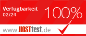 hosttest.de - 100% Verfügbarkeit Februar 2024