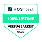 hosttest.de - 100% Verfügbarkeit erstes Quartal 2026